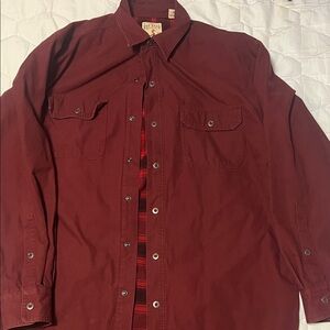 Redhead Burgundy Button Down Shirt